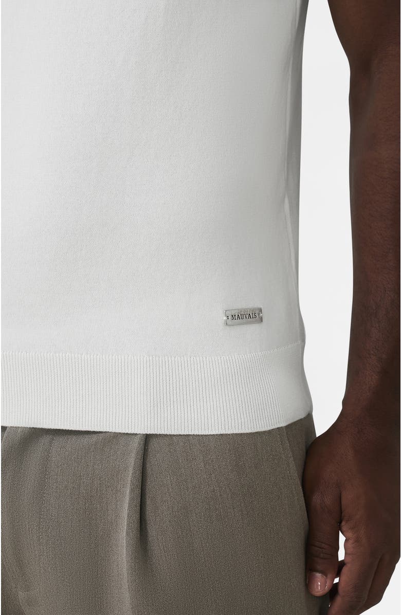 MAUVAIS Franco Slim Knit Tee, Alternate, color, White