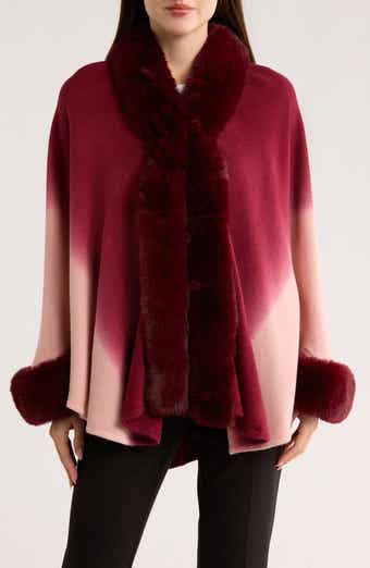 PATRIZIA LUCA Ombré Faux Fur Cape