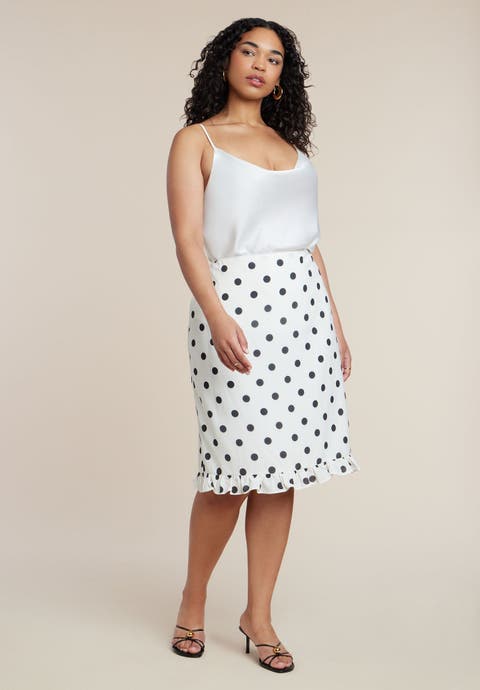 Tie-Waist Poplin Maxi Skirt (Plus)
