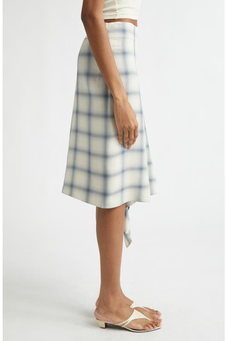 Check Zero Waste Asymmetric Skirt, Alternate, color, BLUE CHECK BLU