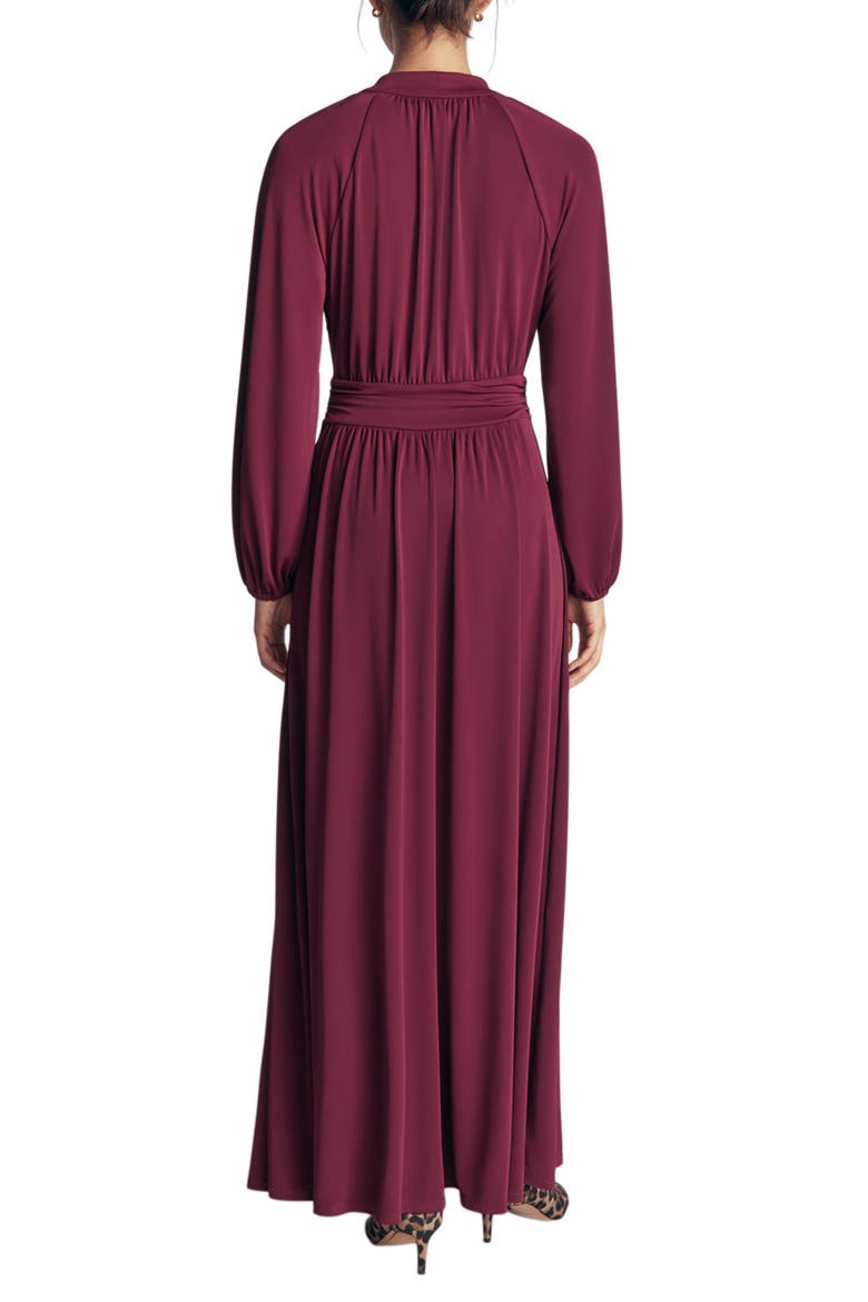 Pussy Bow Jersey Maxi Dress, Alternate, color, DEEP WISTERIA