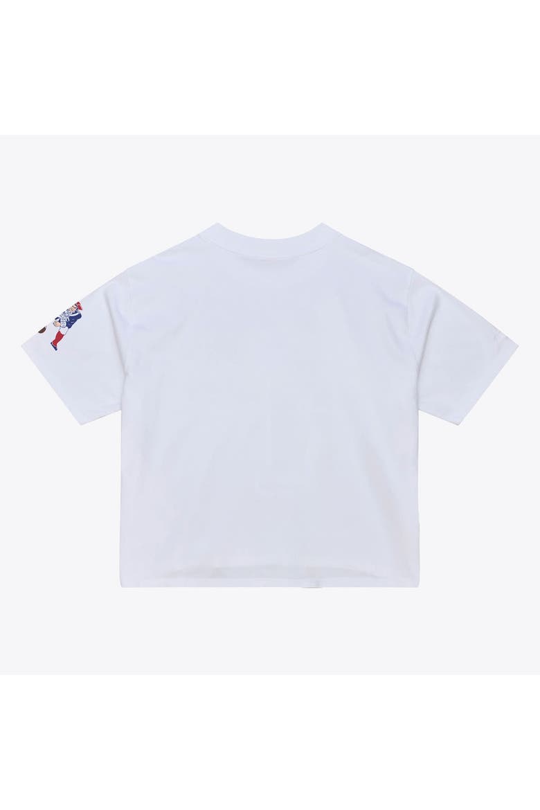 Women's Mitchell & Ness  White New England Patriots Head Coach Cropped T-Shirt, Alternate, color, White