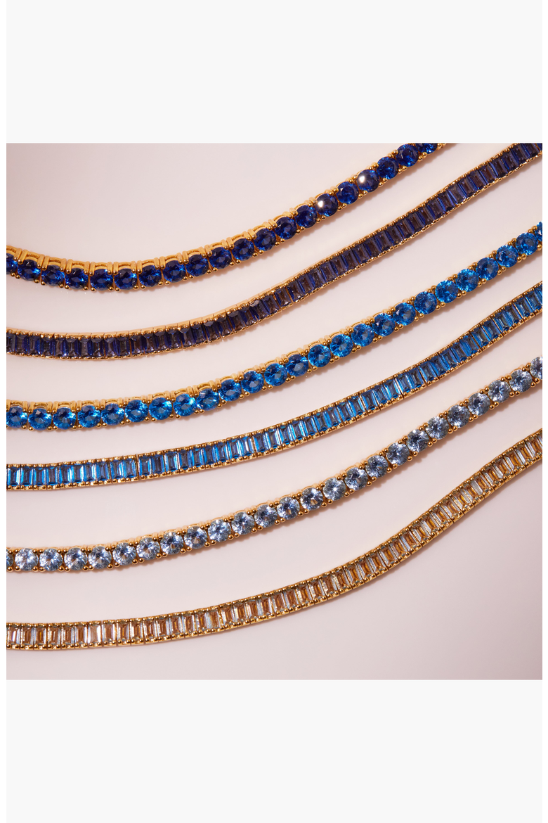 Lab Grown Aquamarine Tennis Bracelet, Alternate, color, Aquamarine