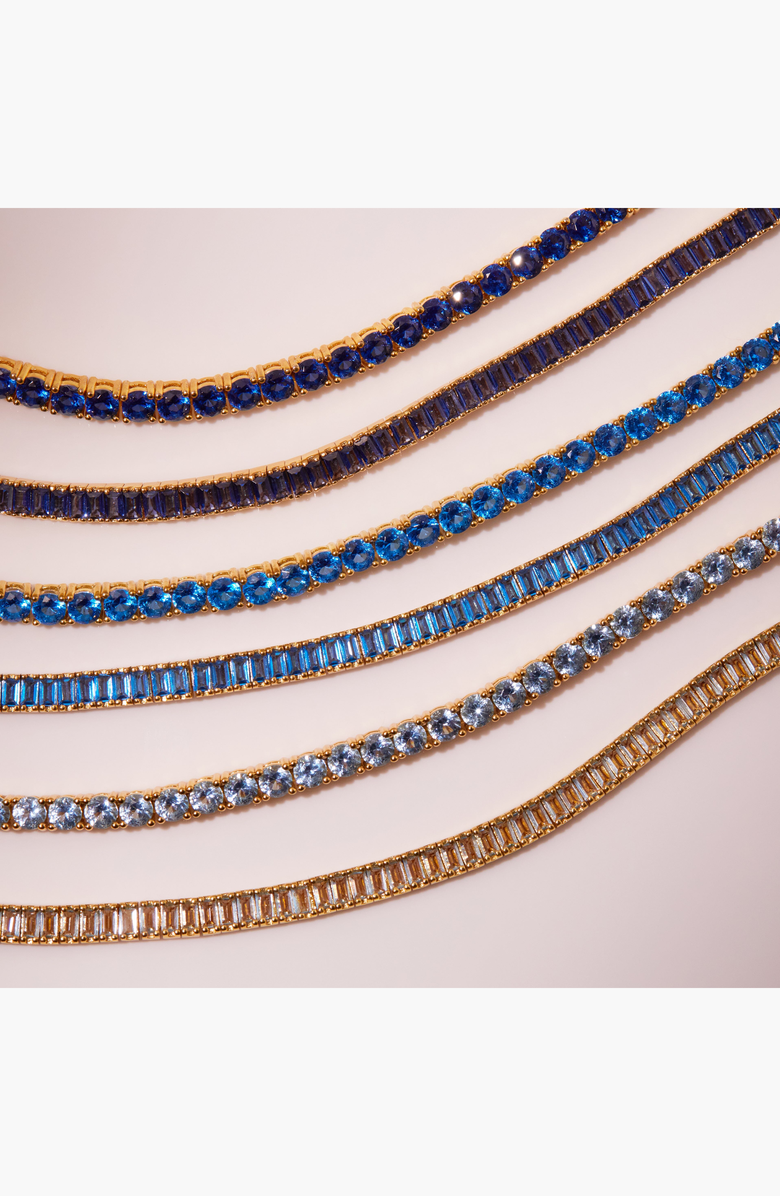 Aurate New York Lab Grown Aquamarine Tennis Bracelet, Alternate, color, Aquamarine