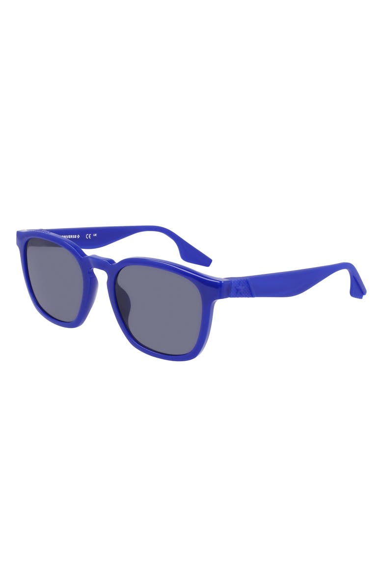 Converse Restore 52mm Square Sunglasses, Alternate, color, Milky Converse Blue