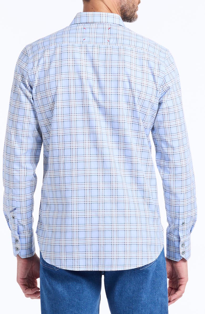 Robert Graham Portsoken Cotton Button-Up Shirt, Alternate, color, Light Blue