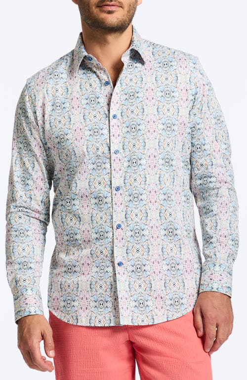 Robert Graham Gomera Printed Long Sleeve Button Front Shirt In Ivory Multi
