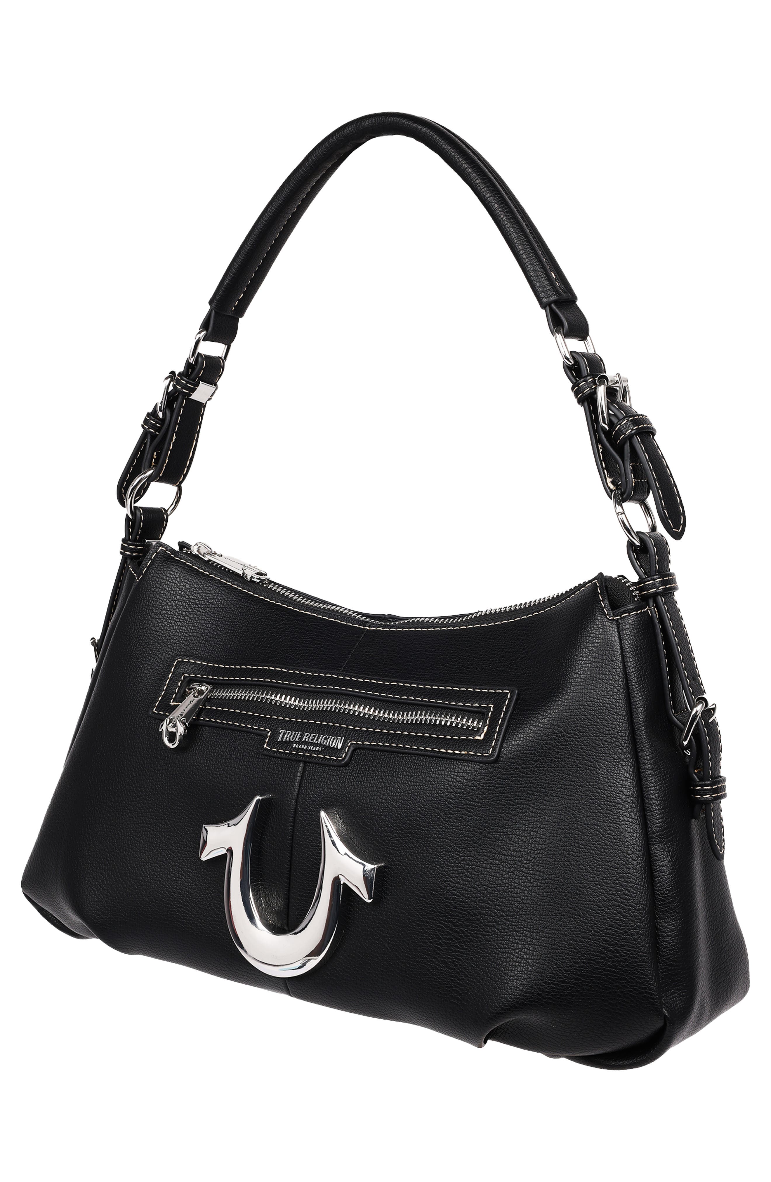 True Religion Horseshoe Shoulder Bag, Alternate, color, Black