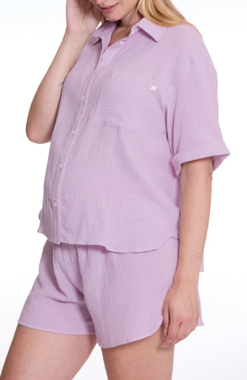 Cache Coeur Ice Cream Organic Cotton Gauze Maternity Short Pajamas