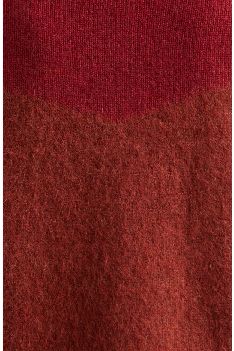 Lunar New Year Horse Alpaca Blend Crop Cardigan, Alternate, color, WINE