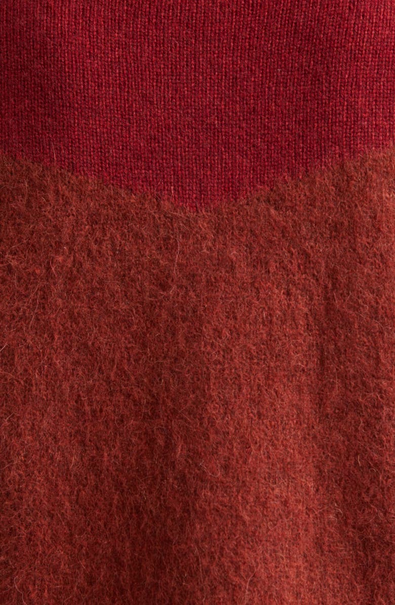 YanYan Horse Alpaca Blend Crop Cardigan, Alternate, color, Wine