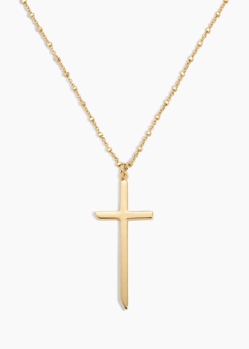 Electric Picks Xdede Raad Can't Viv Without You Cross Necklace In Gold
