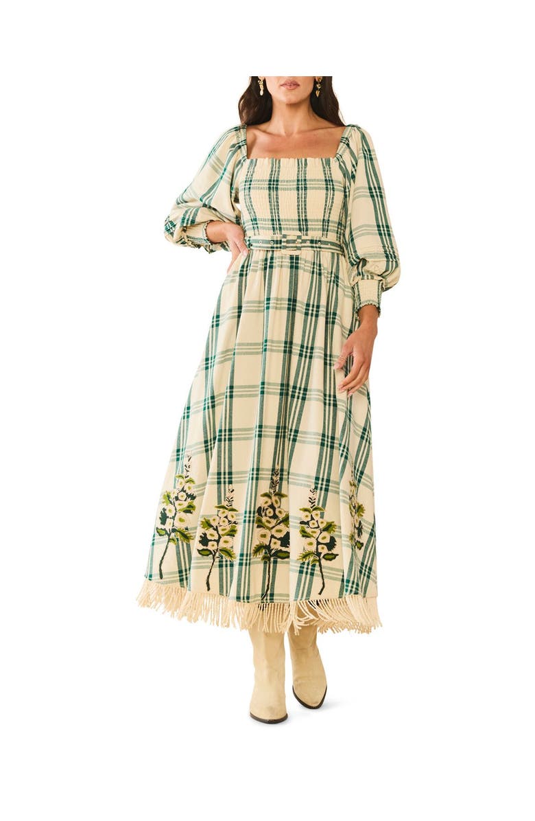 Eddy Eloise Dress x McKenzie Collaboration, Main, color, Green Plaid Larsen Floral