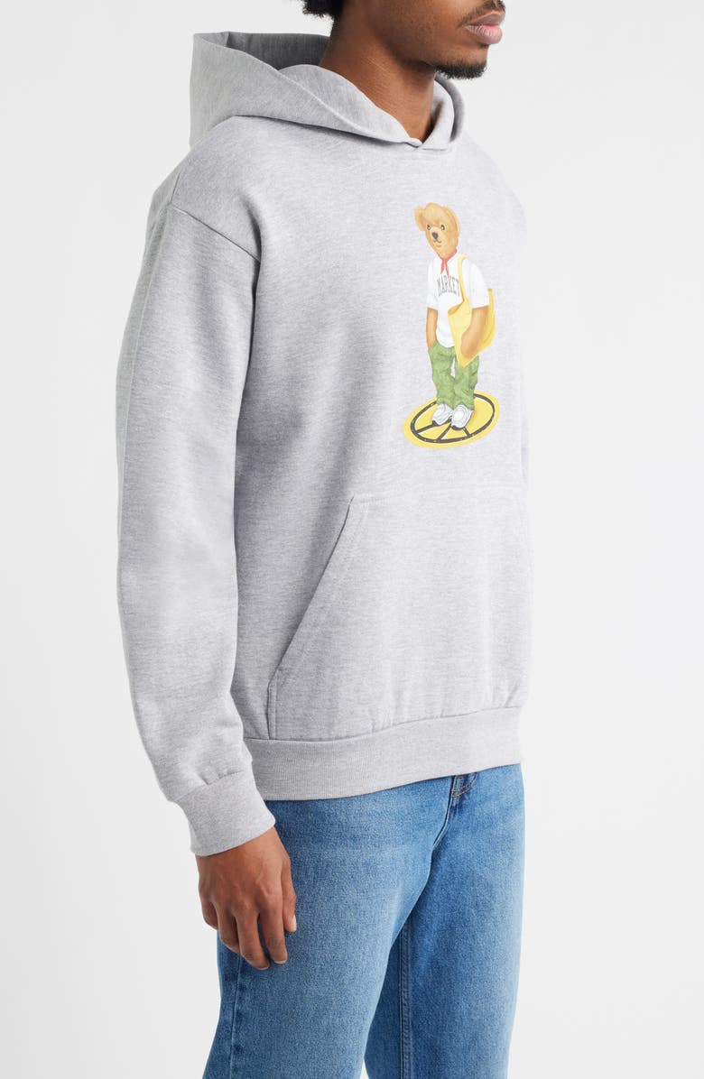 MARKET Stand for Peach Bear Graphic Hoodie, Alternate, color, Ash Grey