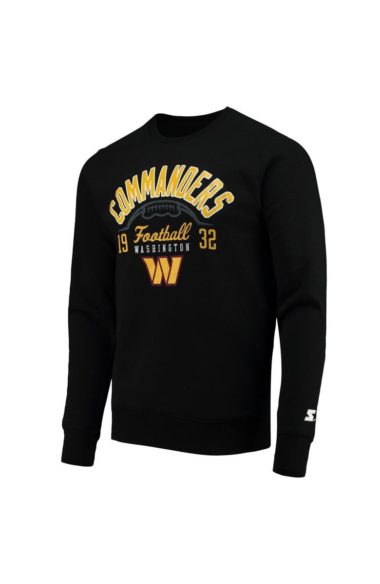 STARTER Men's Starter Black Washington Commanders Pullover Sweatshirt, Alternate, color, Black