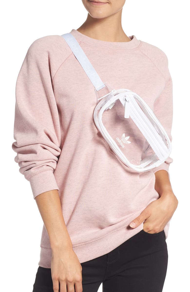 adidas Originals Clear Belt Bag, Alternate, color,