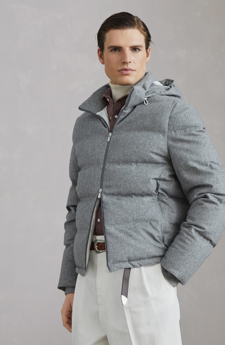 Brunello Cucinelli Wool beaver down jacket, Alternate, color,
