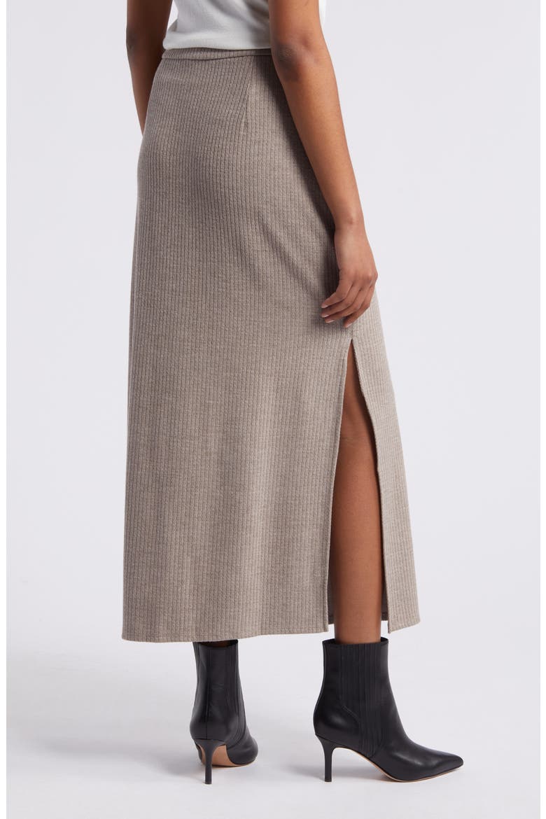 Rib Sweater Skirt, Alternate, color, WARM ASH BROWN