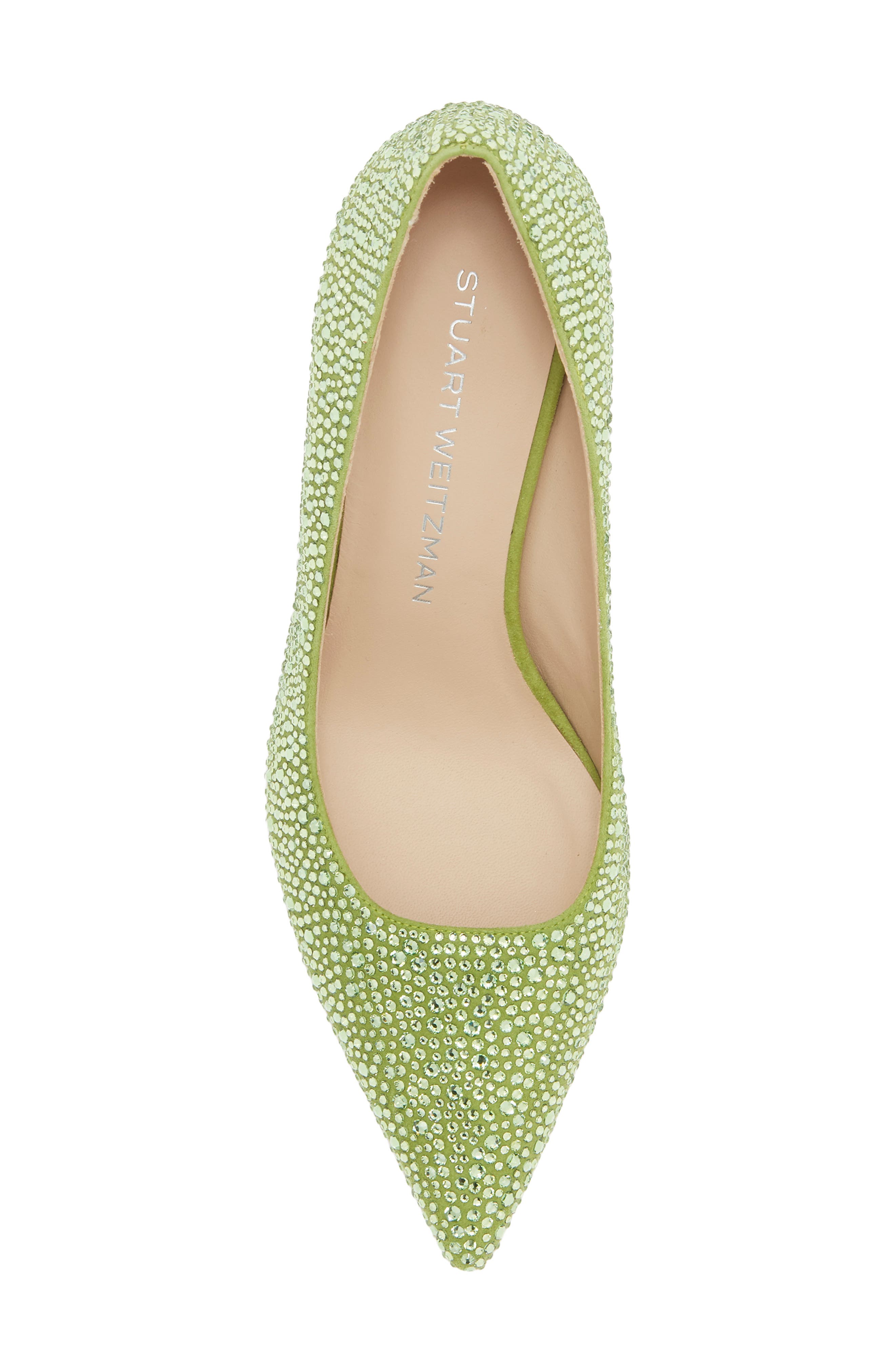 Stuart Weitzman Stuart Power Shine Pump, Alternate, color, Peridot