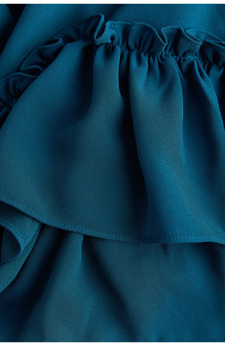 H&M Ruffled Maxi Dress, Alternate, color, Dark Turquoise