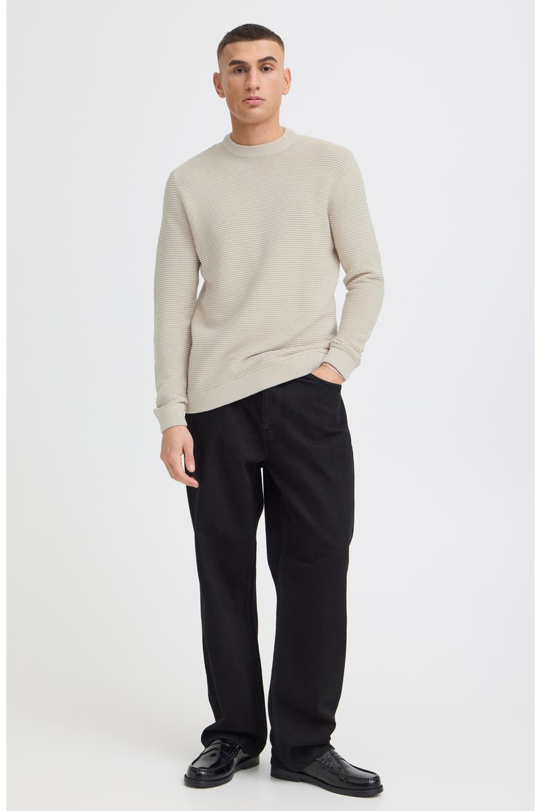 Ribbed Crewneck Sweater, Alternate, color, OATMEAL