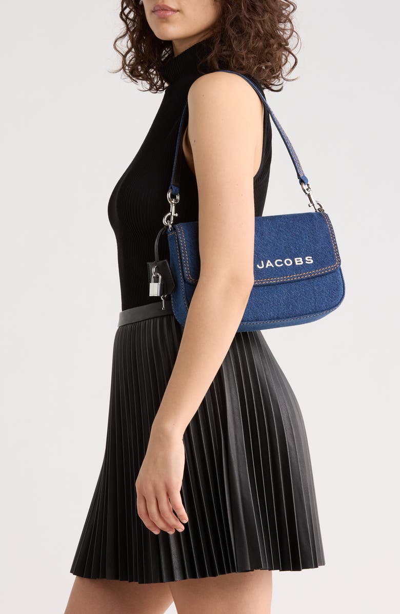 Marc Jacobs Bold Denim Messenger Bag, Alternate, color, Dark Denim