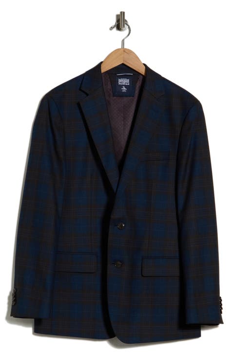 Slim Fit Plaid Sport Coat