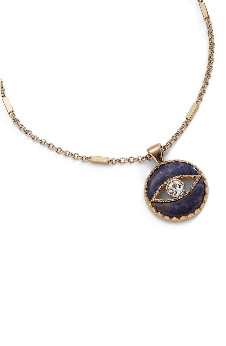 Alex and Ani Evil Eye Necklace, Alternate, color, Gold