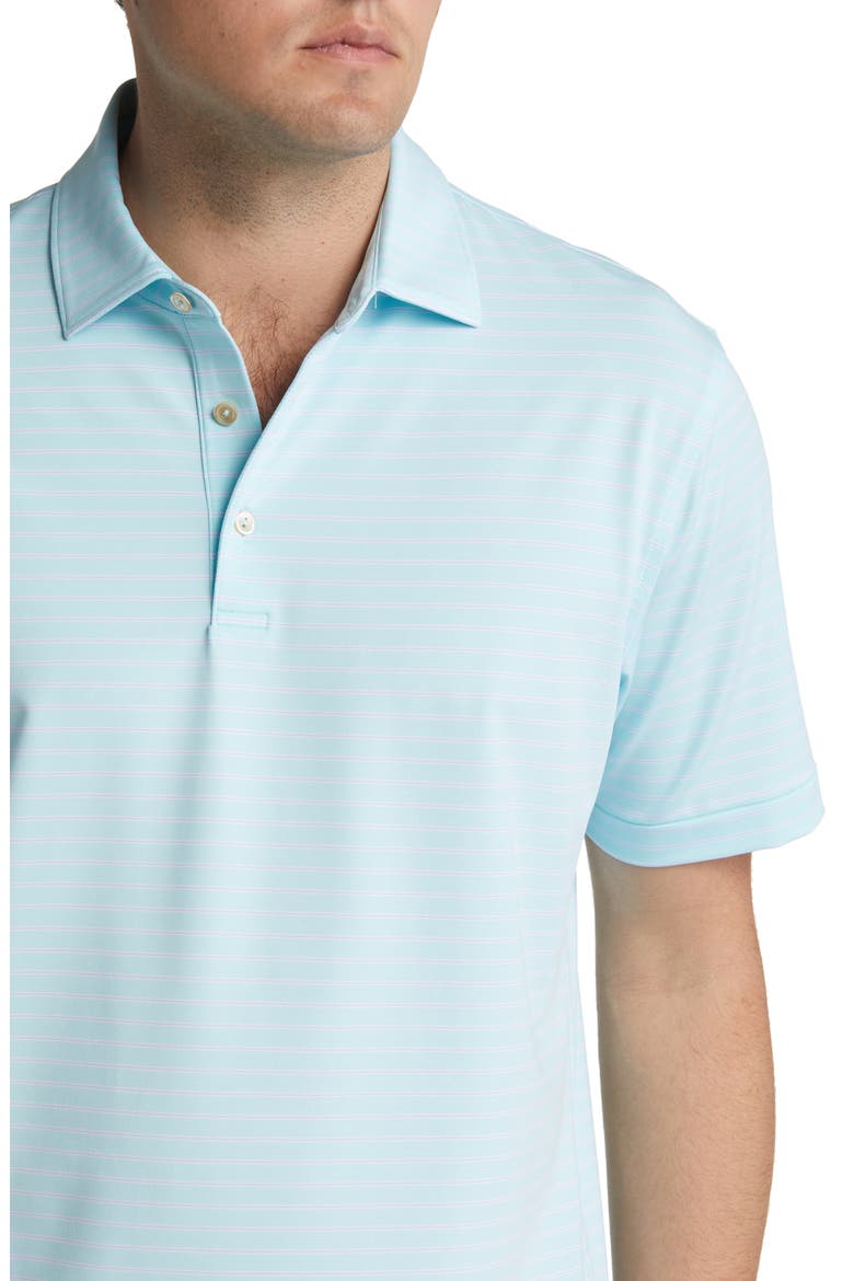 Drum Stripe Performance Golf Polo, Alternate, color, CELESTE
