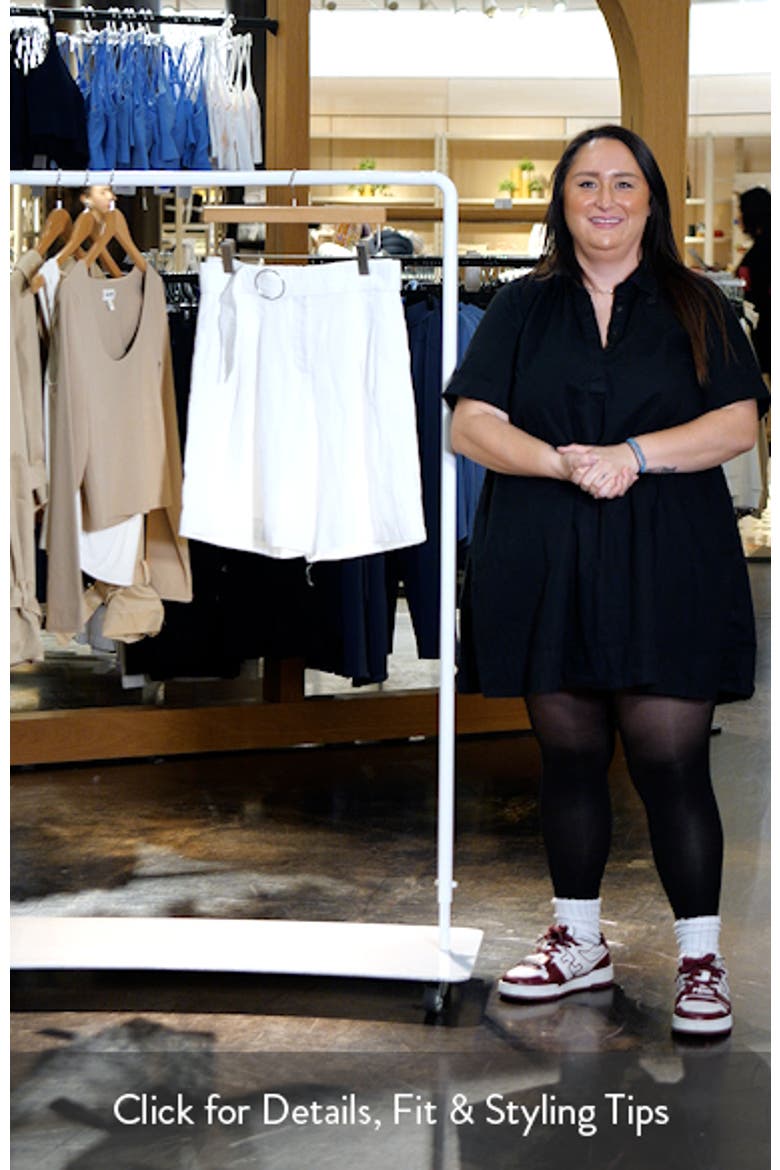 Belted Linen Bermuda Shorts video