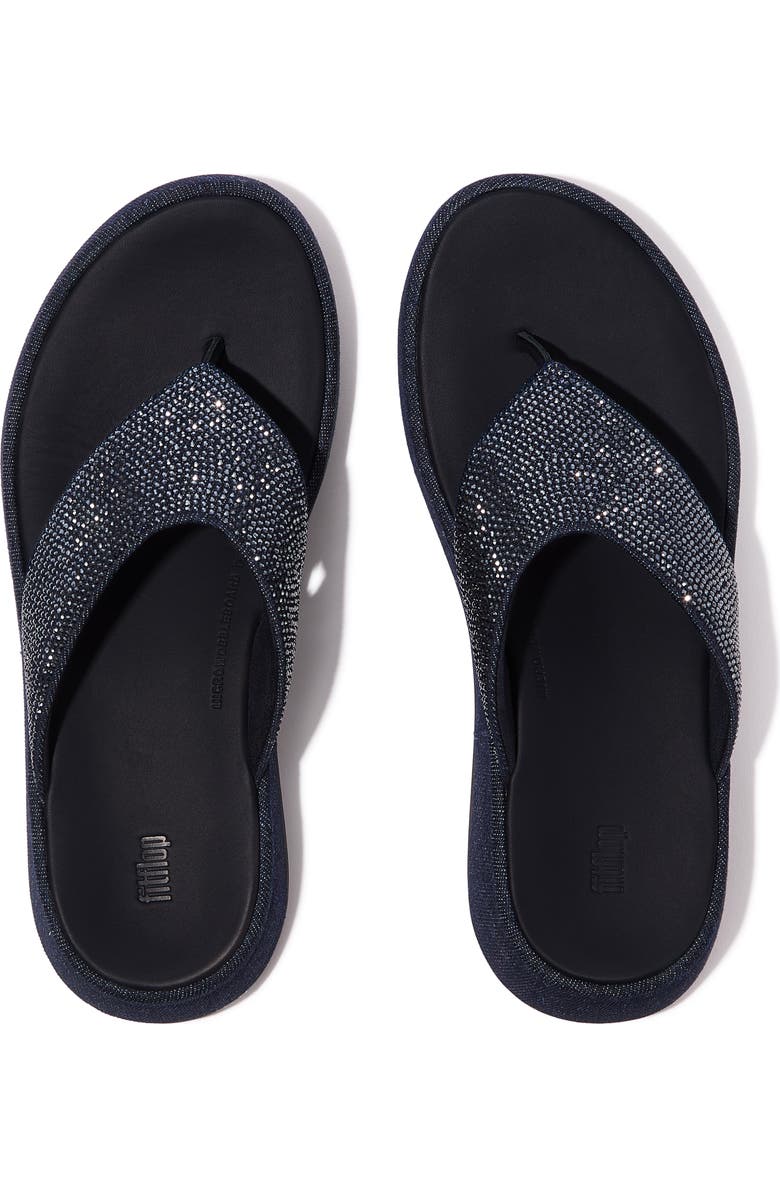 FitFlop F Mode Denim Hotfix Sandal, Alternate, color, Dark Denim