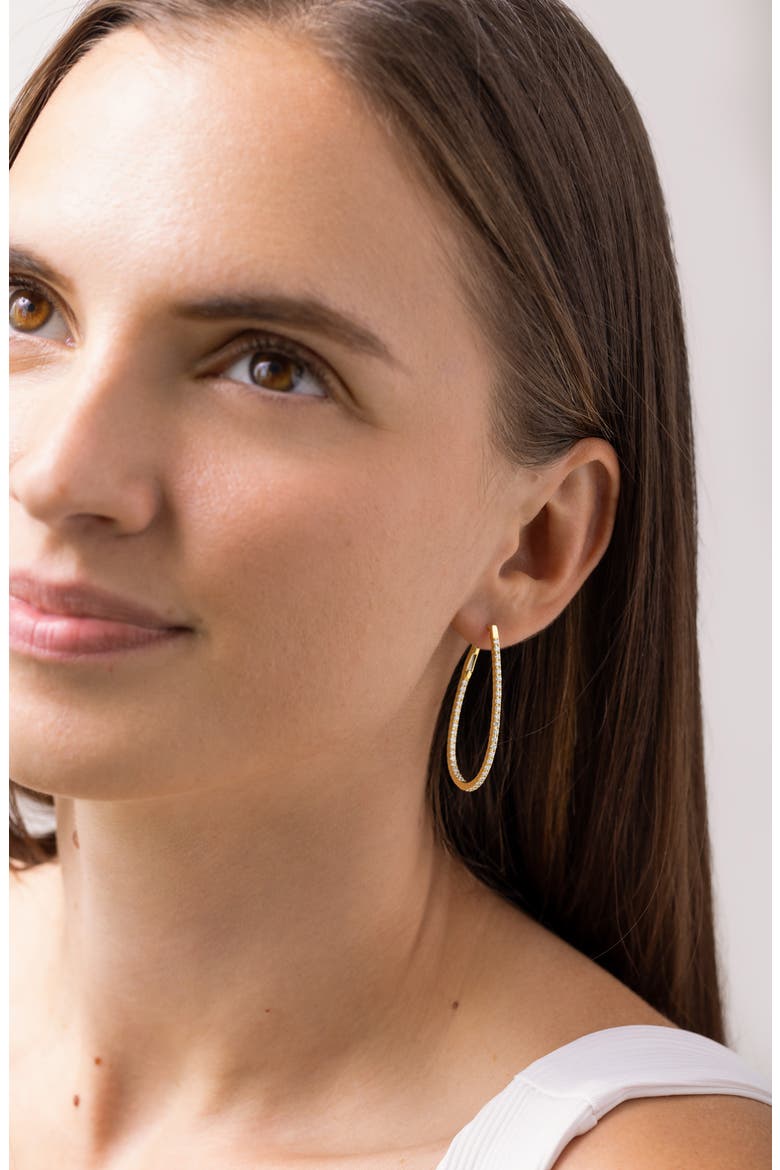 Audrey Inside Out Diamond Hoop Earrings (Nordstrom Exclusive), Alternate, color, 18K YELLOW GOLD