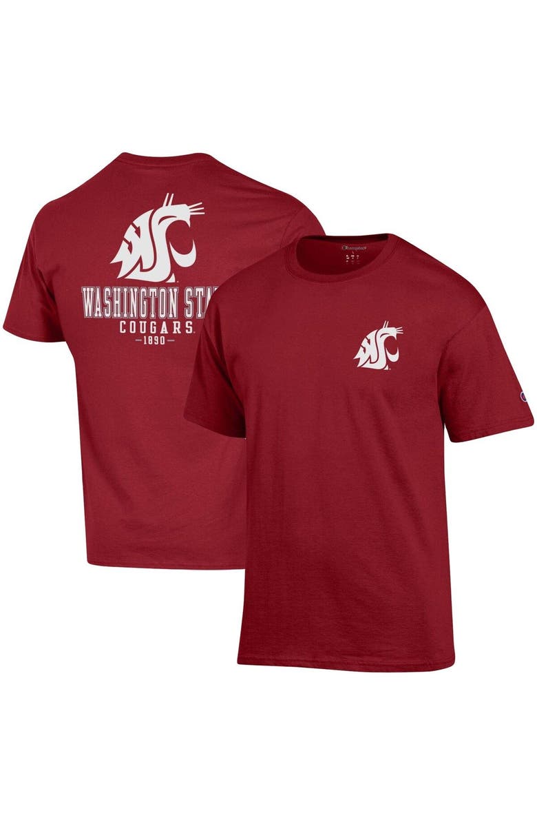 Champion Men's Champion Crimson Washington State Cougars Stack 2-Hit T-Shirt, Main, color, Crimson