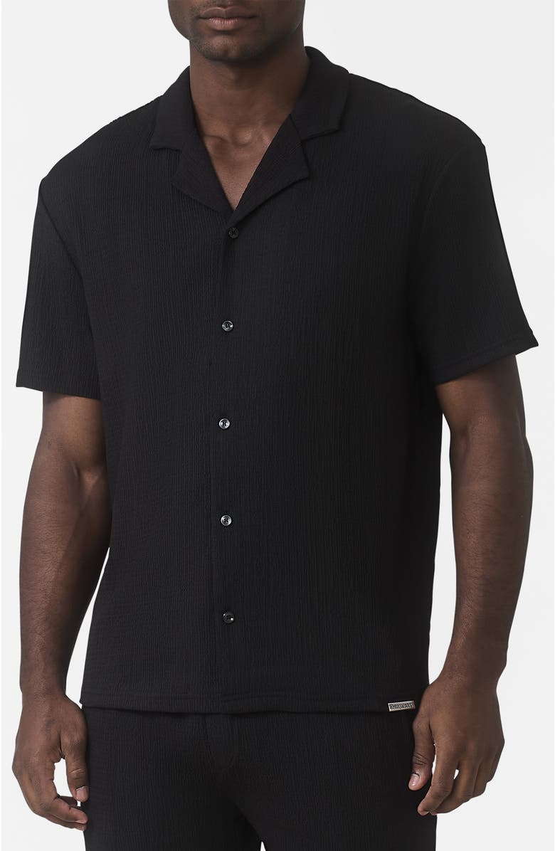 MAUVAIS Eivissa Relaxed Fit Shirt, Main, color, Black
