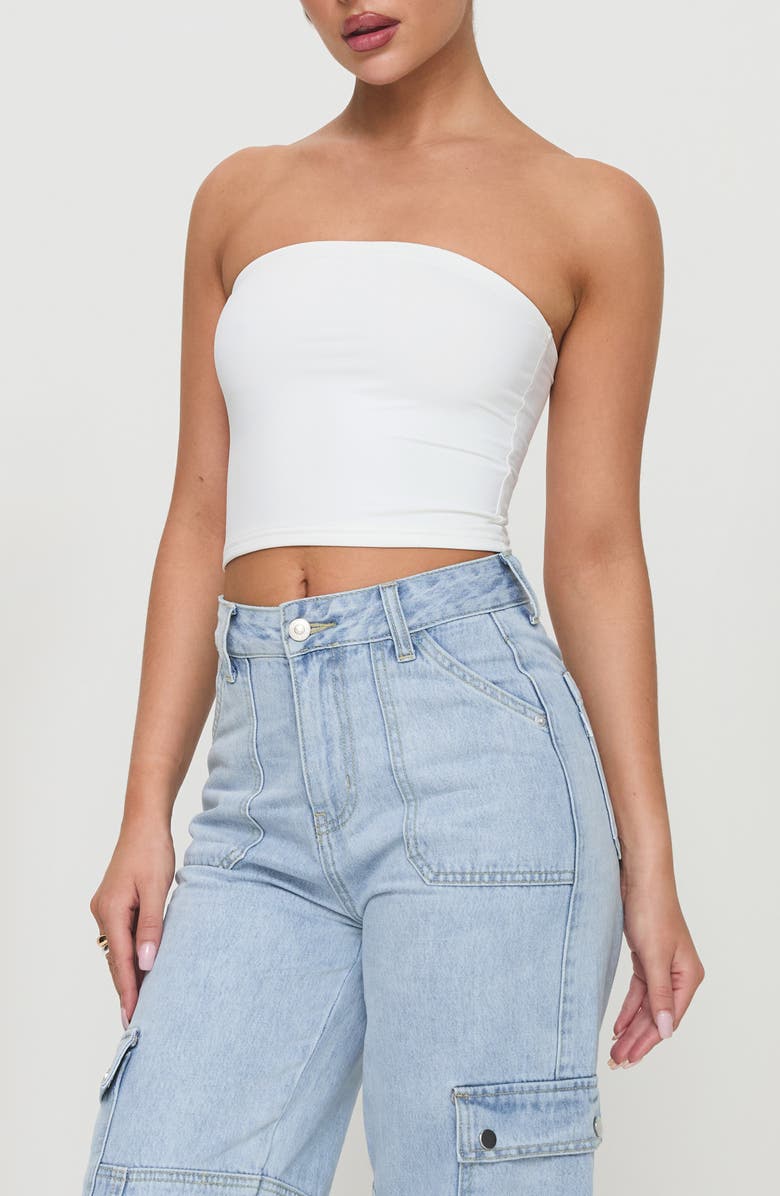 Princess Polly Tomlin Tube Top, Main, color, White