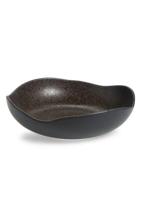 Black Glaze Stoneware Bowl