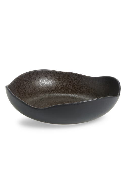 Next Black Glaze Stoneware Bowl In Black