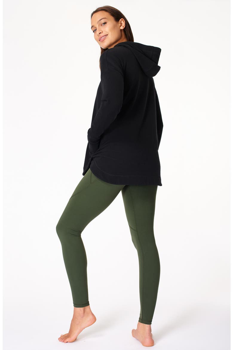 Escape Fleece Hoodie, Alternate, color, BLACK