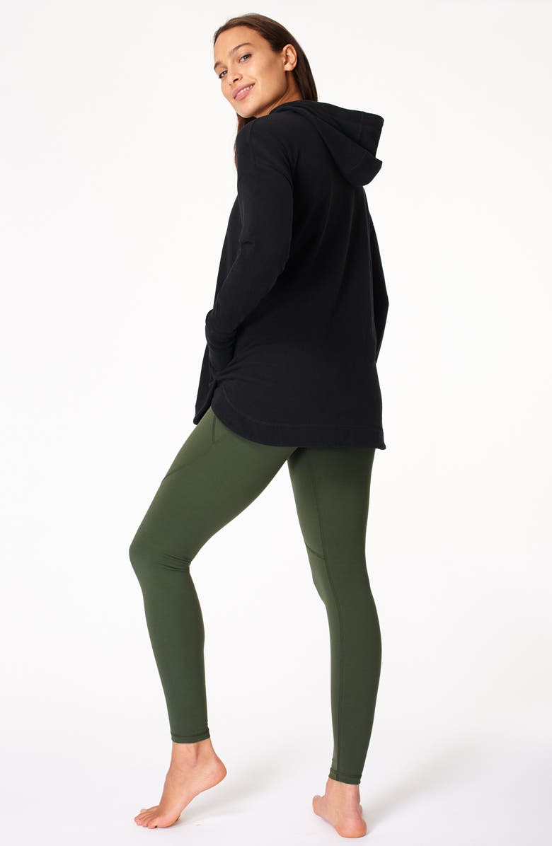 Sweaty Betty Escape Fleece Hoodie, Alternate, color, Black