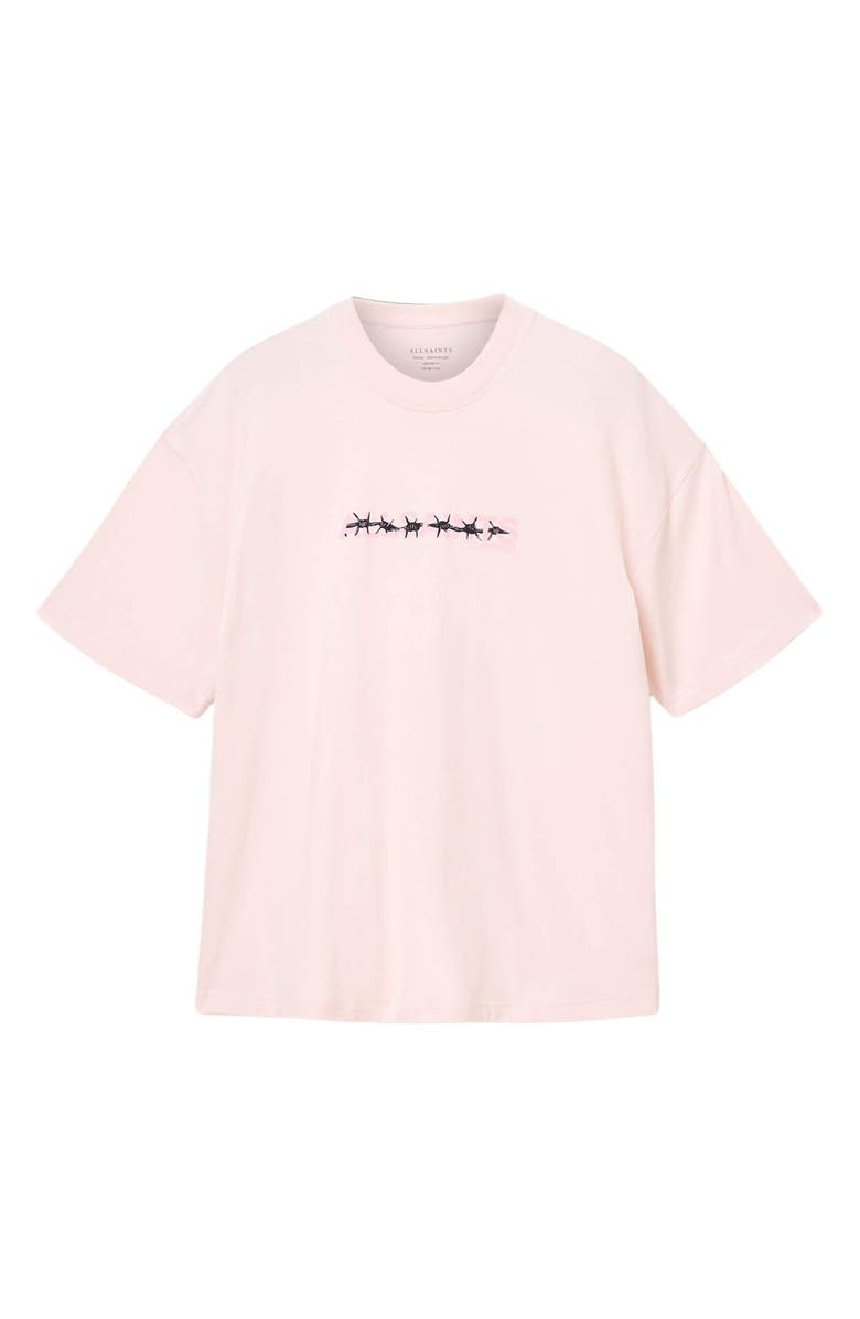 AllSaints Deterent Cotton Graphic T-Shirt, Alternate, color, Soft Pink