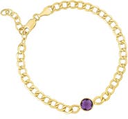 The Lovery Fine Jewelry Amethyst Curb Bracelet