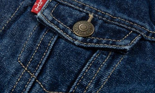 Levi's Kids' Corduroy Collar Denim Trucker Jacket In Blue