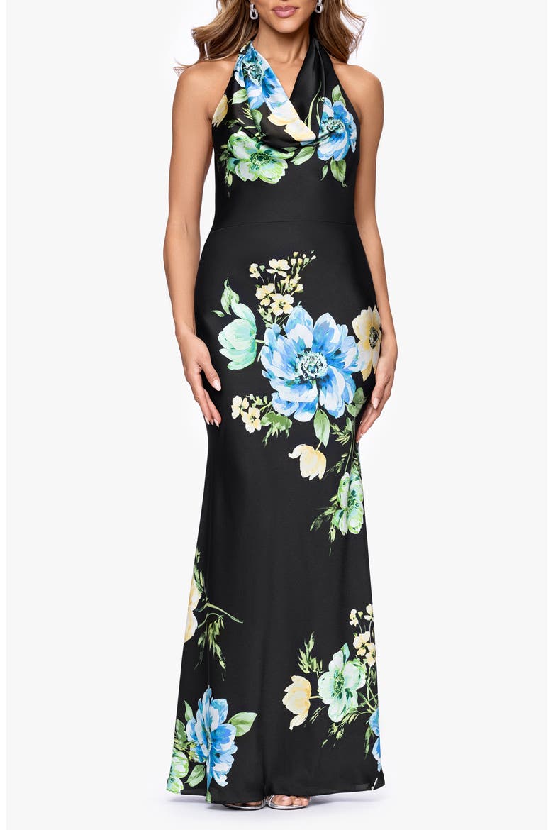 Floral Satin Halter Gown video