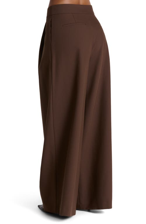 Naked Wardrobe Suiting Oversize Wide Leg Pants In Brown