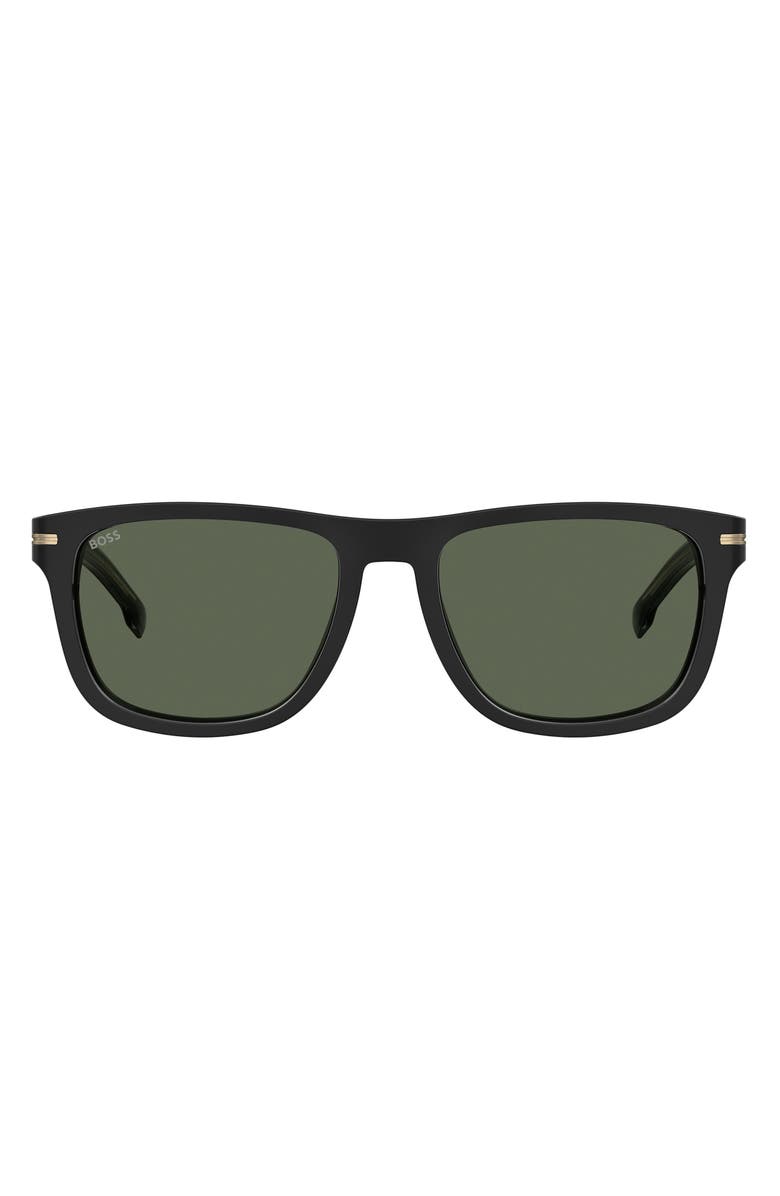 BOSS 55mm Square Sunglasses, Main, color, Black