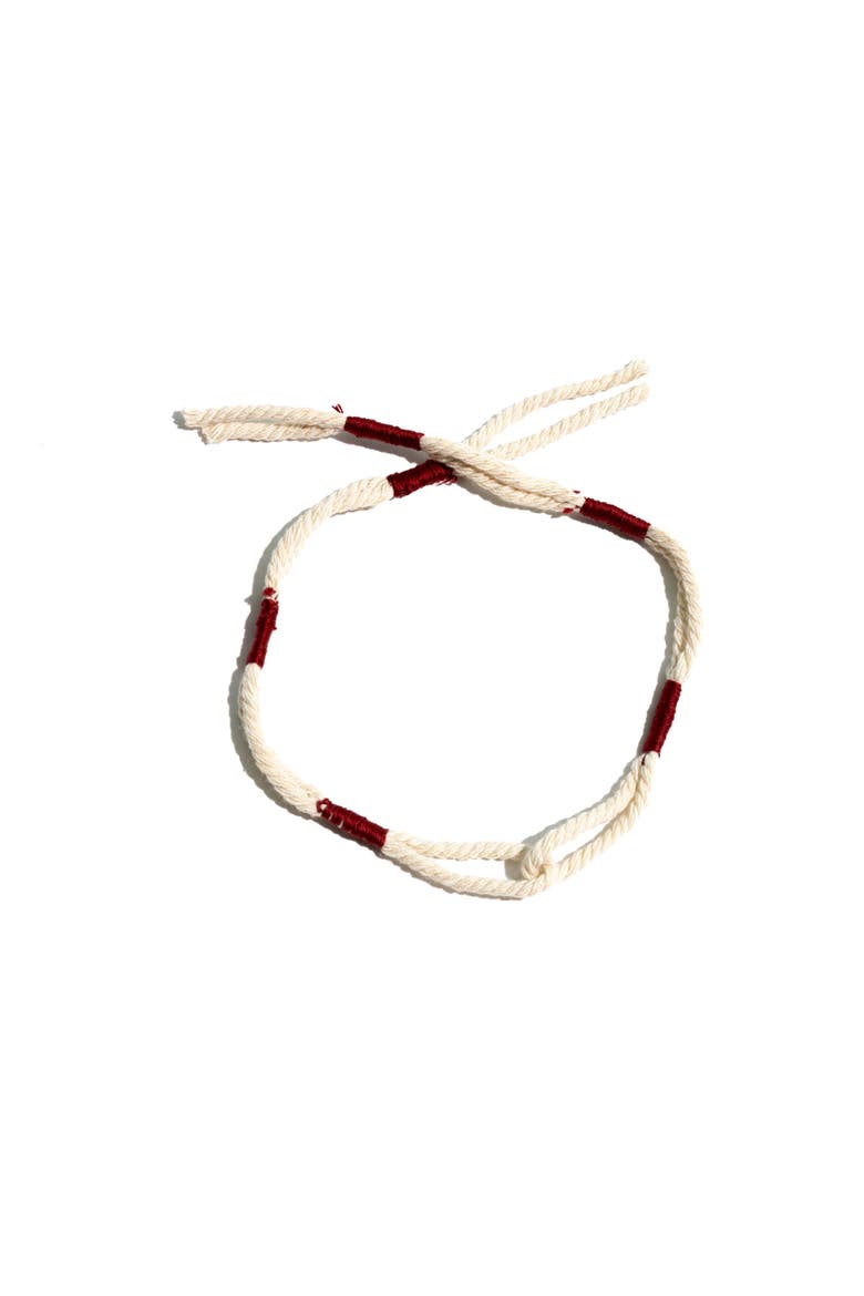 Handmade Braided Cord Bracelet, Main, color, Red