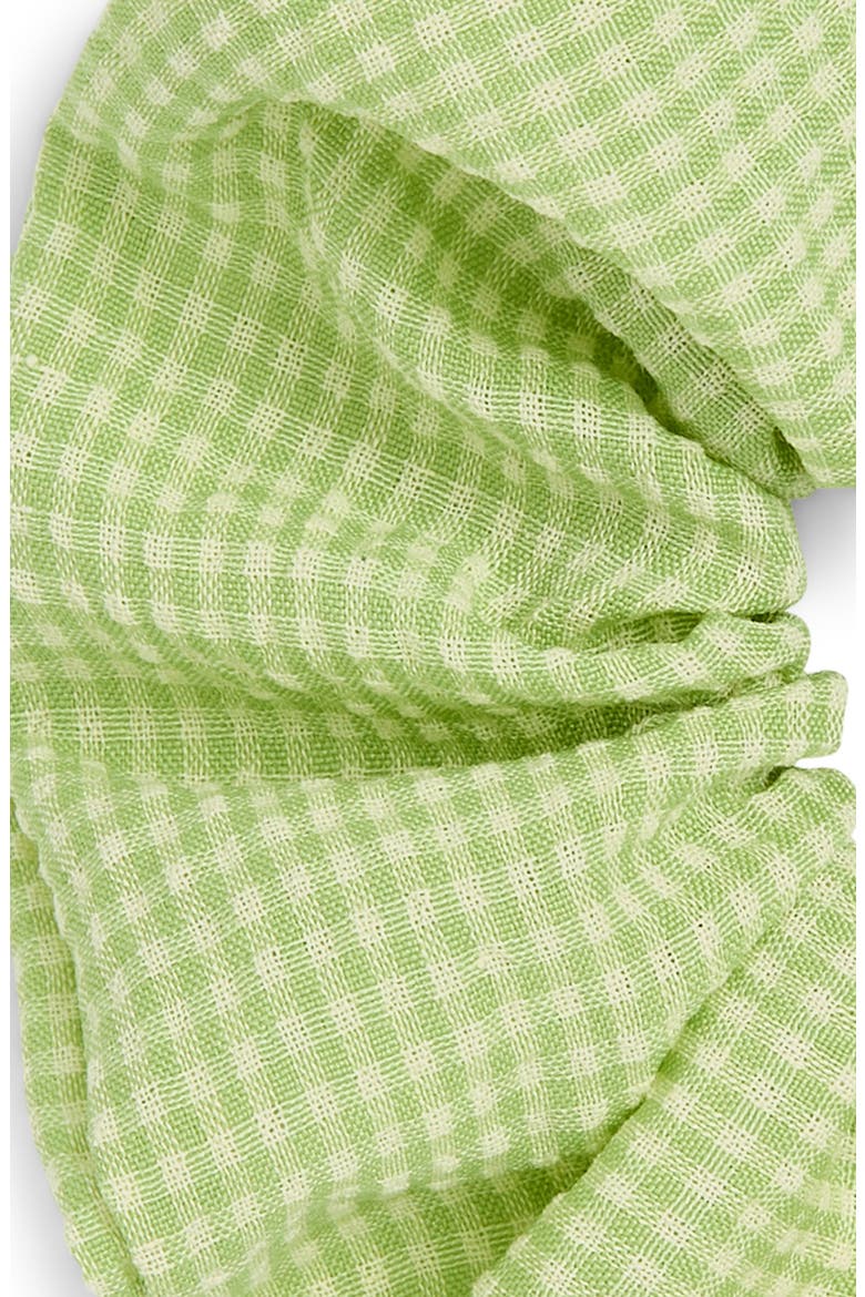 Sunstar Gingham Scrunchie, Alternate, color, GREEN