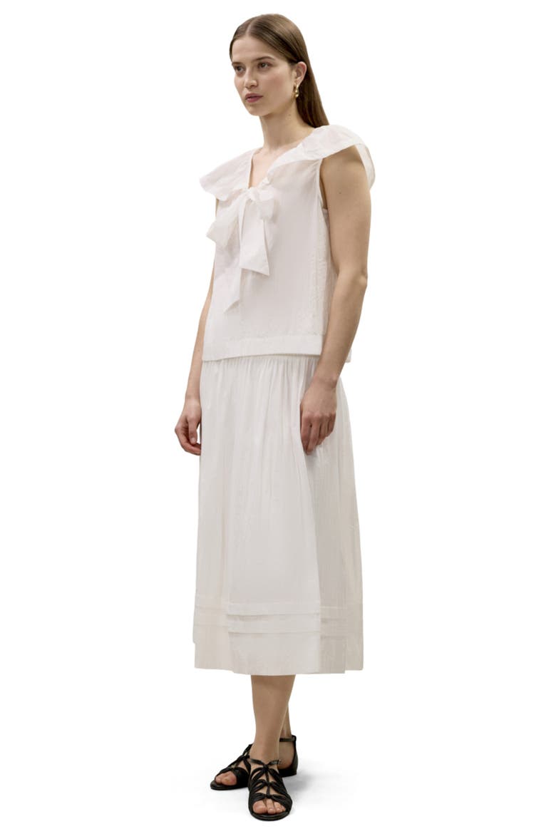 Marietta Crinkle Top, Alternate, color, Milk