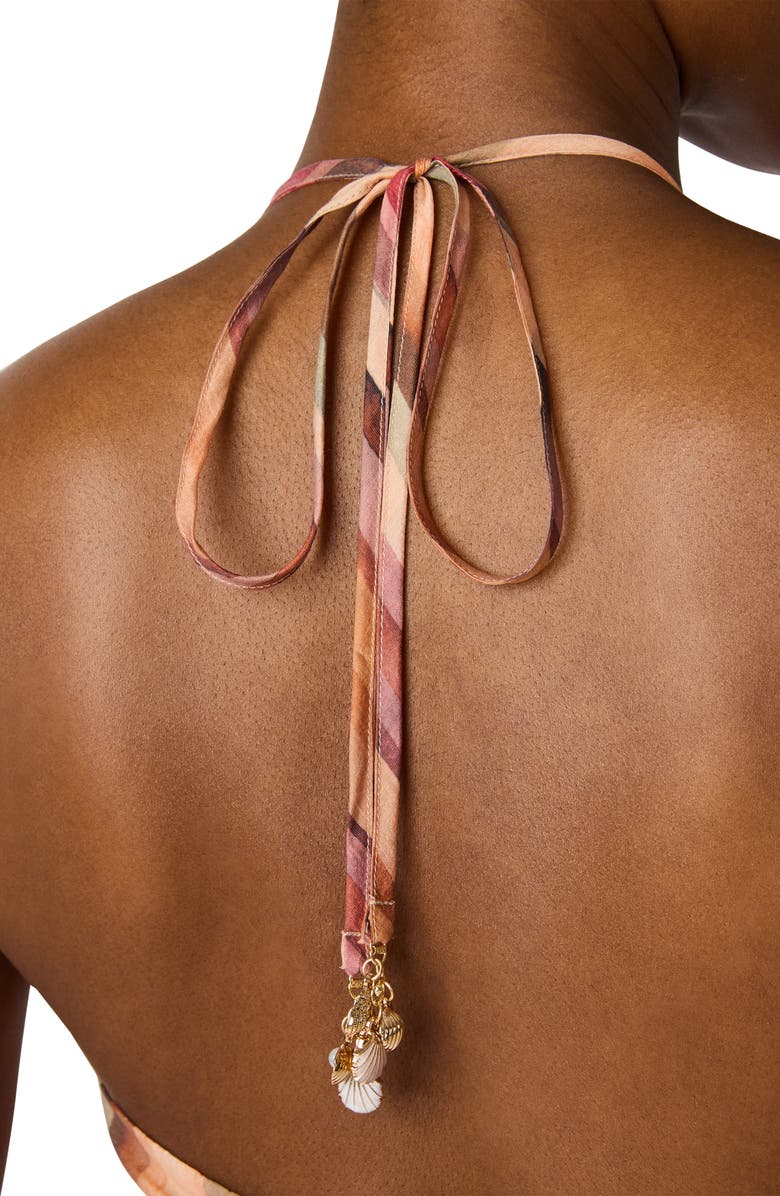 Steve Madden Dalina Halter Midi Dress, Alternate, color, Stripe Multi