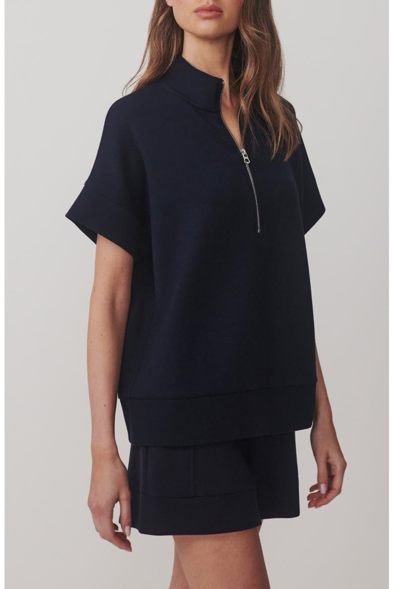 Ritchie Short Sleeve Half Zip, Alternate, color, NAVY